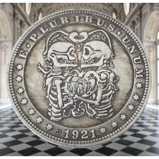 Сувенір монета долар США Банк 1921г “Одно серце на двох“. Hobo Coin American Morgan
