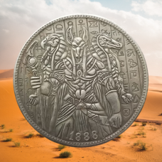Сувенір монета долар СШАang 1888г “Анубіс і боги егіпту“. Hobo Coin American Morgan