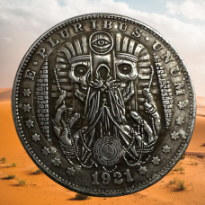 Сувенір монета долар США Банк 1921г “Демонидові“. Hobo Coin American Morgan