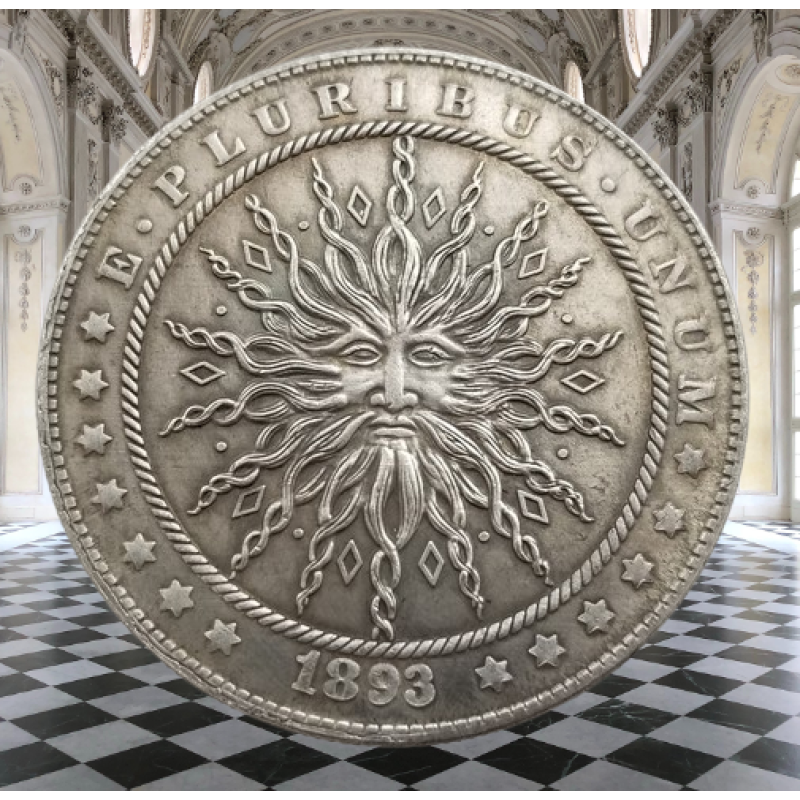 Сувенір монета долар США  1893р “Дерево життя“. Hobo Coin American Morgan