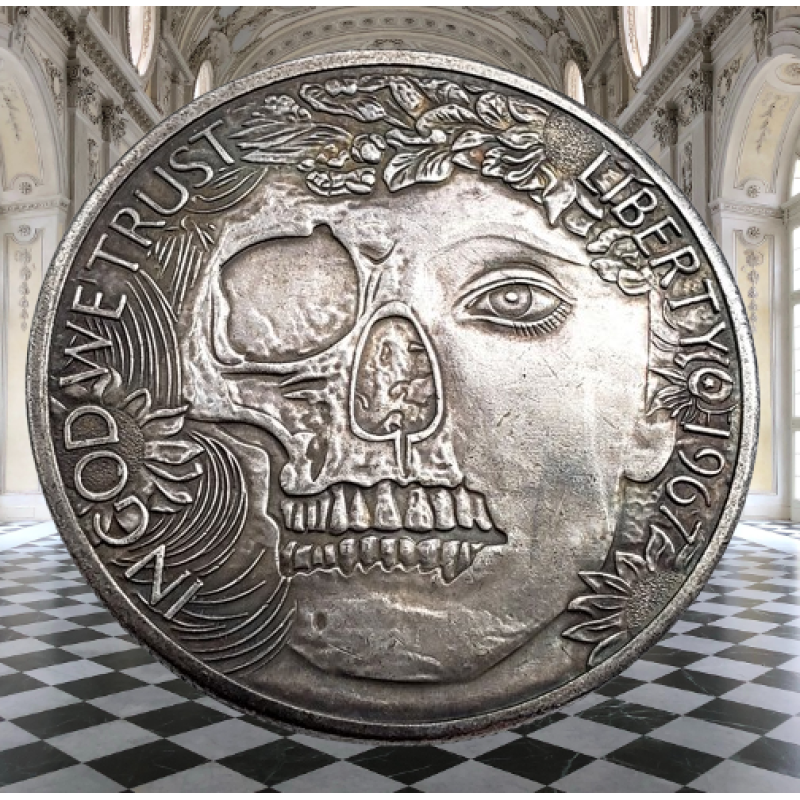 Сувенір монета долар США 1967р “Білий кролик“. Hobo Coin American Morgan