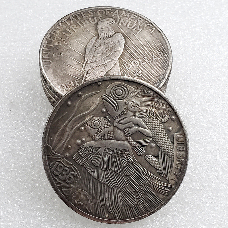 Сувенір монета долар США Банк 1936 р. “Жінка риба“. Hobo Coin American Morgan