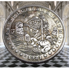 Сувенір монета долар США Банк 1921г “Темний чарівник“. Hobo Coin American Morgan