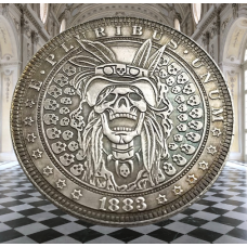 Сувенір монета долар США Морган 1883г “Рок-н-рол жив“. Hobo Coin American Morgan