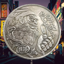 Сувенір монета долар США Банк 1936г “Щасливого Різдва“. Hobo Coin American Morgan