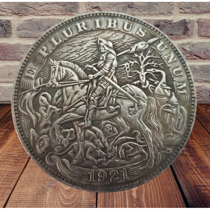 Сувенір монета долар США Годівниця 1921 р. “Всадник“. Hobo Coin American Morgan