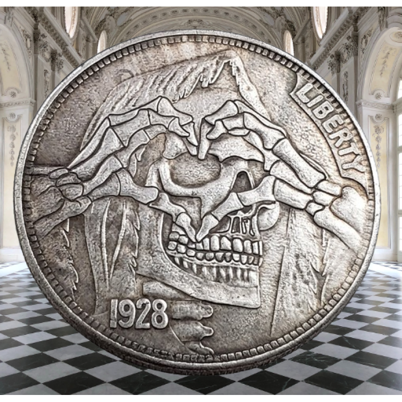 Сувенір монета долар США Годівниця 1928 “Ай лаву“. Hobo Coin American Morgan