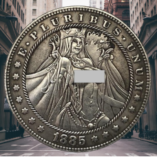Сувенір монета долар США 1885р “Королева вечірки“. Hobo Coin American Morgan