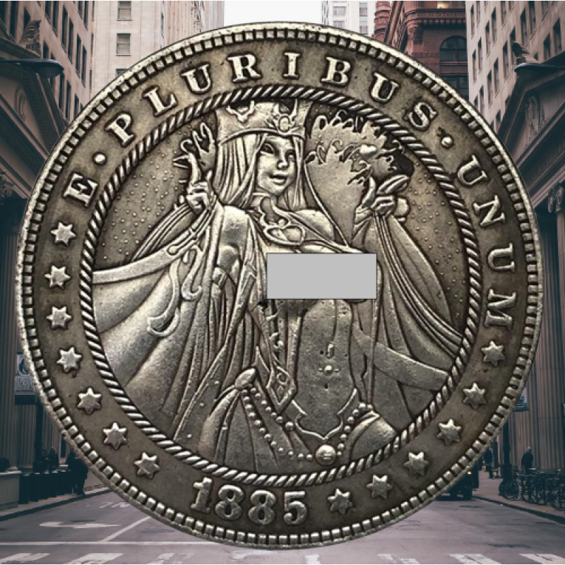 Сувенір монета долар США 1885р “Королева вечірки“. Hobo Coin American Morgan