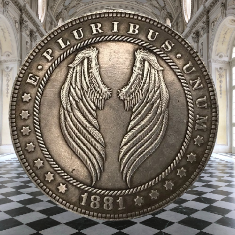 Сувенір монета долар США 1881р “Крила ангела“. Hobo Coin American Morgan