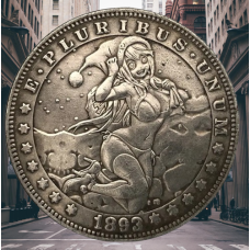 Сувенір монета долар США 1893р “Снігуронька Аніме“. Hobo Coin American Morgan