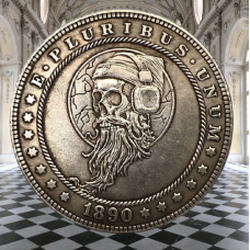 Сувенір монета долар СШАang 1890 г “Меломан“. Hobo Coin American Morgan