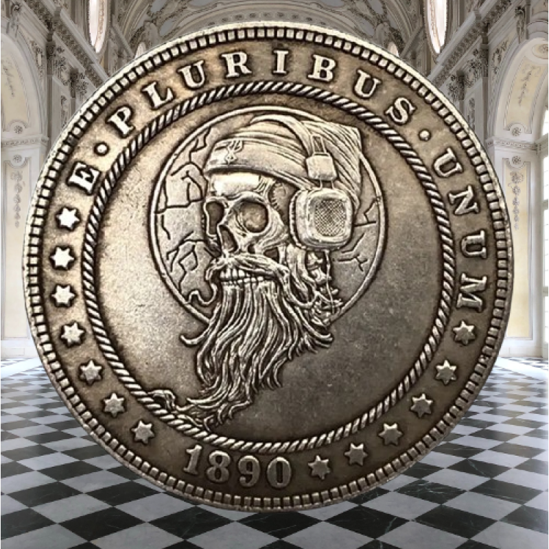 Сувенір монета долар СШАang 1890 г “Меломан“. Hobo Coin American Morgan