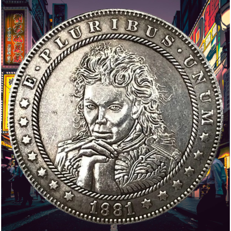 Сувенір монета долар СШАang 1881г “Майкл Джексон“. Hobo Coin American Morgan