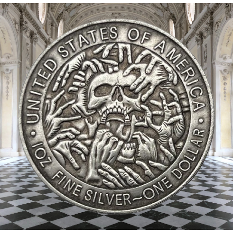 Сувенір монета долар СШАang “Розриваюсь на частини“. Hobo Coin American Morgan