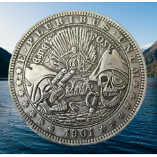 Сувенір монета долар США 17001г “Піратський рай“. Hobo Coin American Morgan