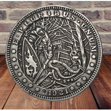 Сувенір монета долар США Банк 1921г “Встоялися тільки обладунки“. Hobo Coin American Morgan