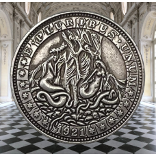Сувенір монета долар США Годівниця 1921 р. “Збірники душ“. Hobo Coin American Morgan