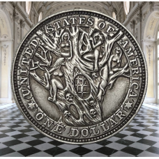 Сувенір монета долар США “Дерево душ“. Hobo Coin American Morgan