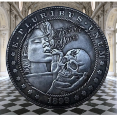 Сувенір монета долар СШАang 1899г “Зі мною На завжди“. Hobo Coin American Morgan