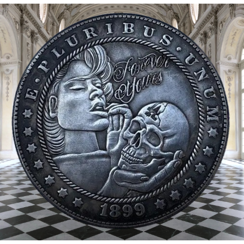 Сувенір монета долар СШАang 1899г “Зі мною На завжди“. Hobo Coin American Morgan