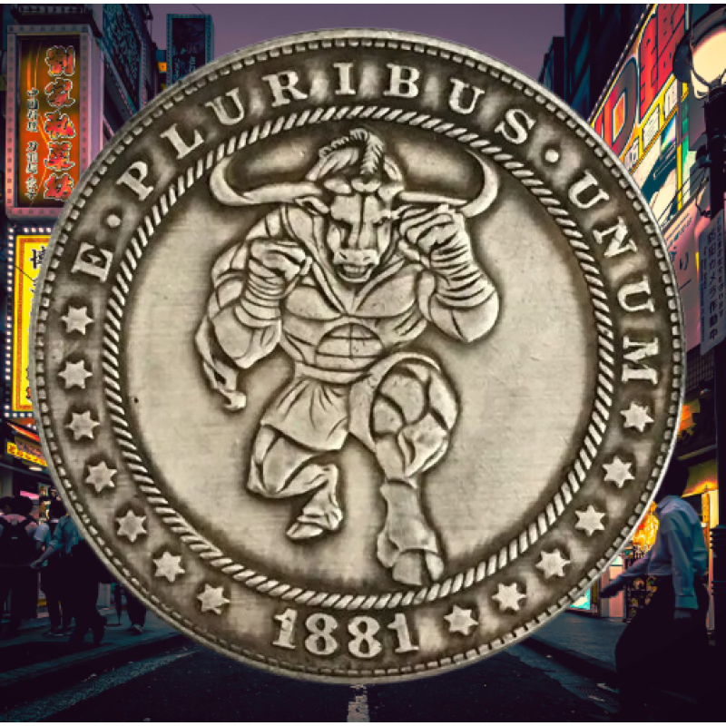 Сувенір монета долар США Банк 1921г “Бойова тварина ММА“. Hobo Coin American Morgan