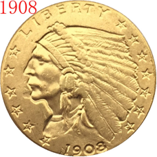Сувенір монета 2,5 долара США 1908 — 1929 року.