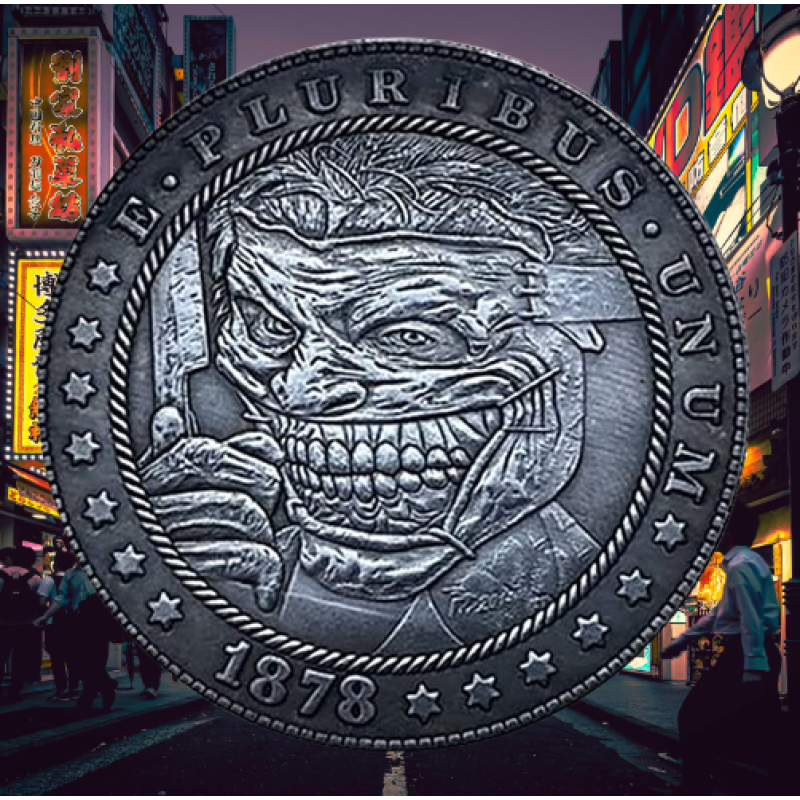 Сувенір монета долар СШАang 1878г “Джокер“. Hobo Coin American Morgan
