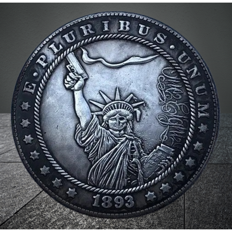 Сувенір монета долар СШАang 1893г “Свобода з пістолетом“. Hobo Coin American Morgan