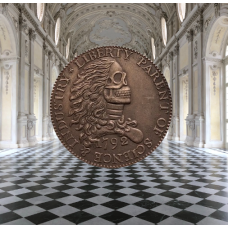 Сувенір монета один цент США OF8 1792 г “Череп із розпущеним волоссям“. Hobo Coin American Morgan