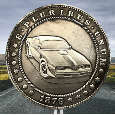 Сувенір монета долар США OF168 “Автомобіль Саріак“. Hobo Coin American Morgan