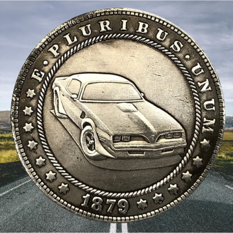 Сувенір монета долар США OF168 “Автомобіль Саріак“. Hobo Coin American Morgan