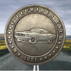 Сувенір монета долар СШАang 1881г “Автомобіль Мустанг“. Hobo Coin American Morgan