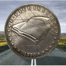 Сувенір монета долар СШАang 1890 г “Автомобіль Б“юик Рив“єра“. Hobo Coin American Morgan