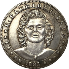 Сувенір монета долар СШАang 1893г “Жінка“. Hobo Coin American Morgan
