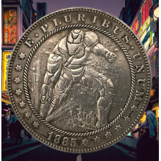 Сувенір монета долар СШАang 1885г “Залізна людина Тоні Старк“. Hobo Coin American Morgan
