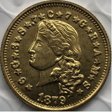 Сувенір монета 4 долара США 1879 р. Стелла/розпущене волосся/