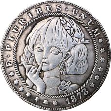 Сувенір монета долар СШАang 1878г “Дівчина з помадою“. Hobo Coin American Morgan