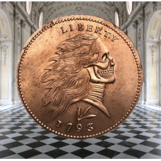 Сувенір монета 1 цент США 1793г “Череп Свободи з розшарпаним волоссям“. Hobo Coin American Morgan