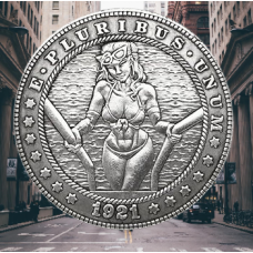 Сувенір монета долар США 1921р “Дівчина в басейні“. Hobo Coin American Morgan