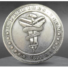 Сувенір монета долар СШАang 1878г “NBA Чорна мамба“. Hobo Coin American Morgan