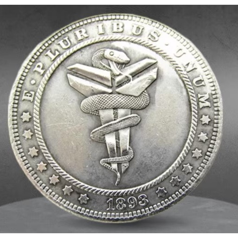 Сувенір монета долар СШАang 1878г “NBA Чорна мамба“. Hobo Coin American Morgan