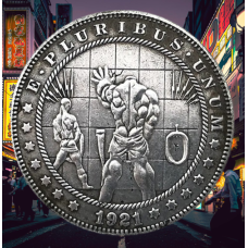 Сувенір монета долар США Банк 1921г “Навіть відлити“. Hobo Coin American Morgan