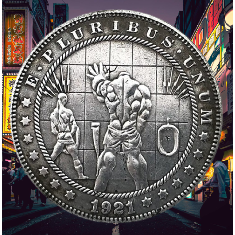 Сувенір монета долар США Банк 1921г “Навіть відлити“. Hobo Coin American Morgan
