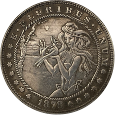 Сувенір монета долар СШАang 1878г “Дівчина з птицею“. Hobo Coin American Morgan