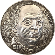 Сувенір монета долар США МОЖ 1938г “Бенджамін Франклін“. Hobo Coin American Morgan