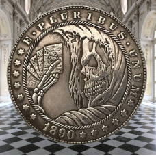 Сувенір монета долар СШАang 1890 г “Гра зі смертю“. Hobo Coin American Morgan