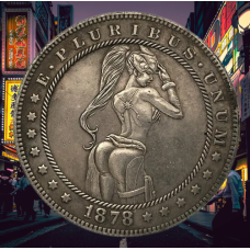 Сувенир еротична монета долар СШАang 1878г “Жінка Супергерой“. Hobo Coin American Morgan