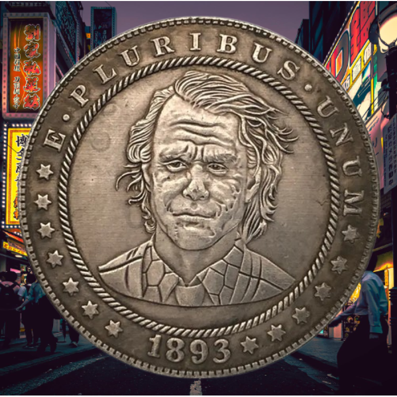 Сувенір монета долар СШАang 1893г “Джокер“. Hobo Coin American Morgan