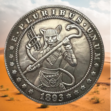 Сувенір монета долар СШАang 1893г “Егіпетська богиня Бастет“. Hobo Coin American Morgan